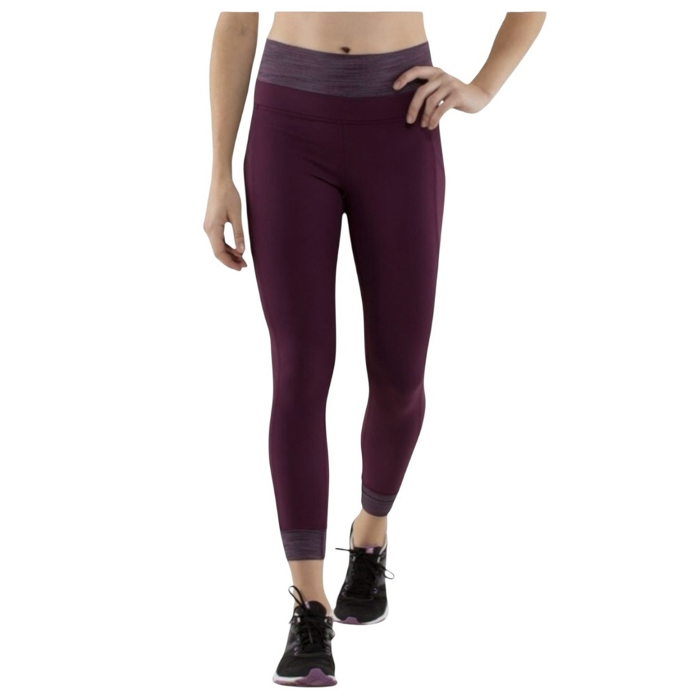 Lululemon 🍋 Lululemon En Route Crop Plum Wee Are From Space September Plum 6